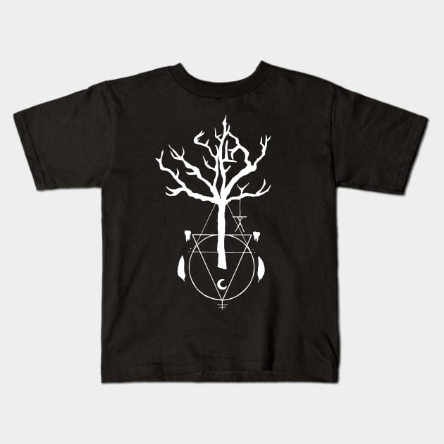 A Witch Tree Kids T-Shirt by LadyMorgan